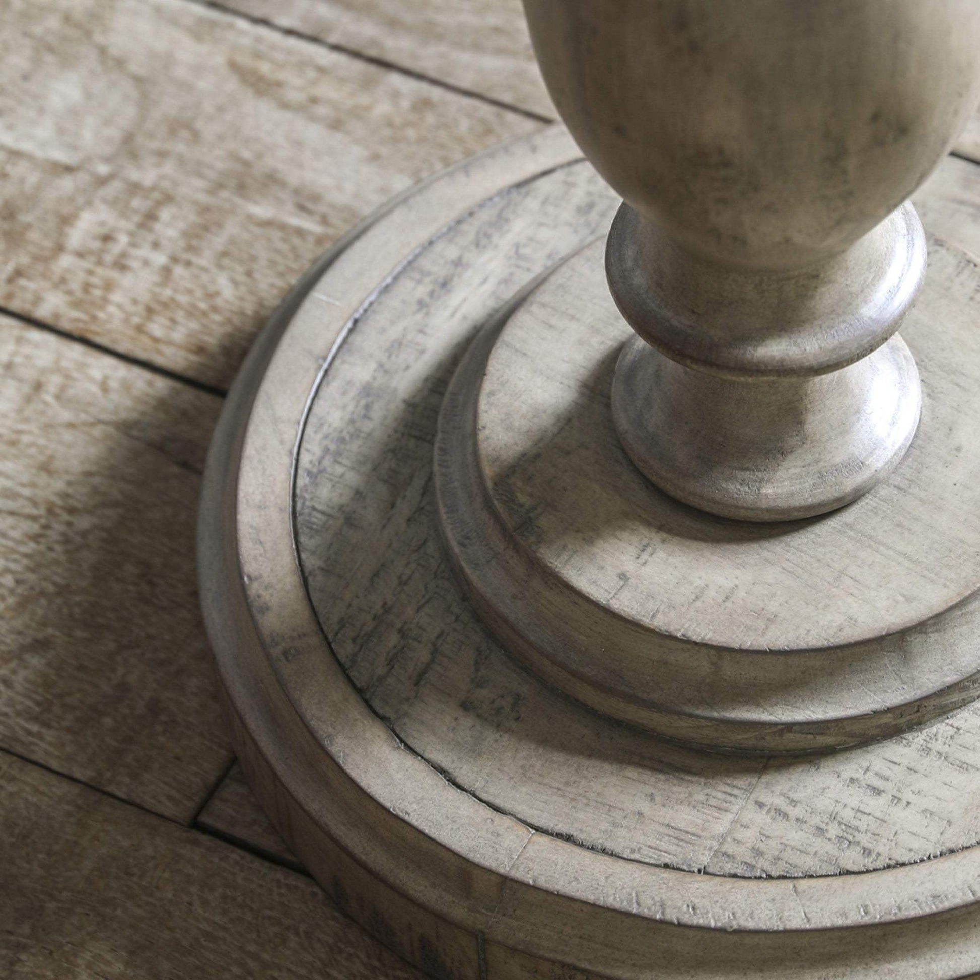 Rustic American Pine Round Side Table - The Farthing