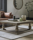 Rustic American Pine Square Coffee Table - The Farthing