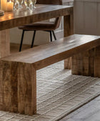 Rustic Chunky Mango Wood Dining Bench 1