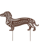 Rustic Dachshund Decorative Garden Stake - The Farthing