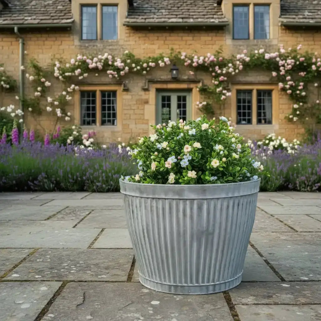 RusticDistressedFlutedPlanter6