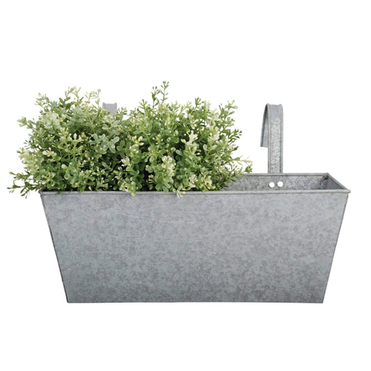 Rustic Metal Rectangle Balcony Planter - The Farthing