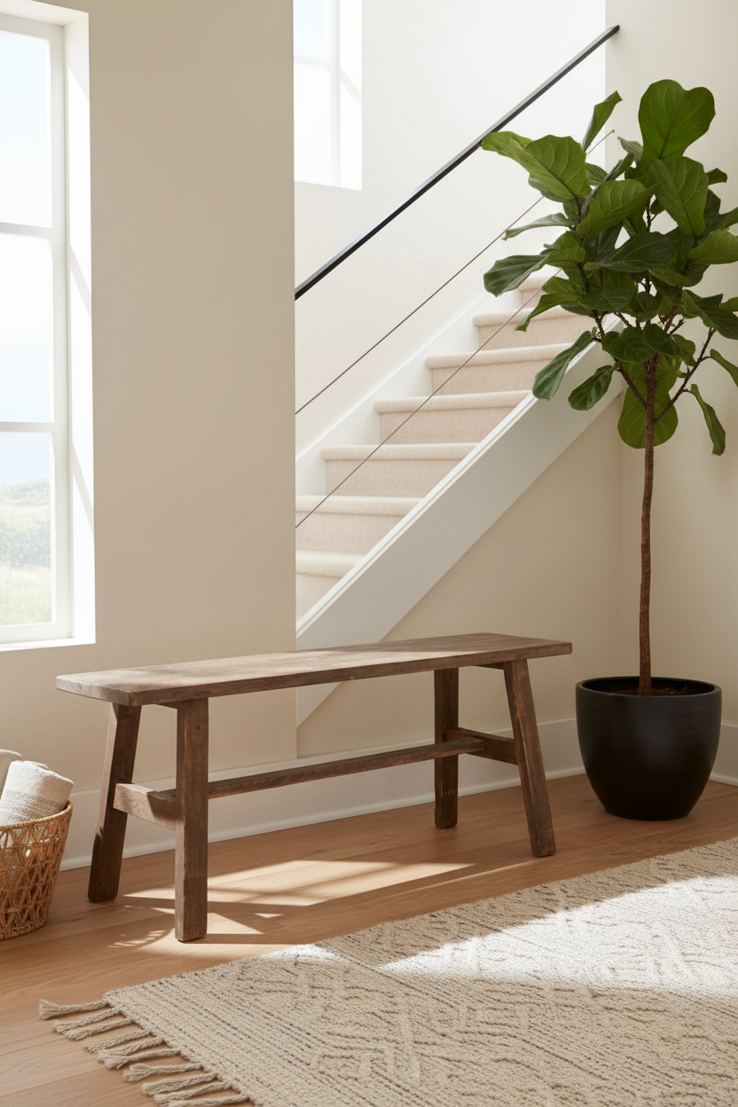 Rustic Reclaimed Wood Bench