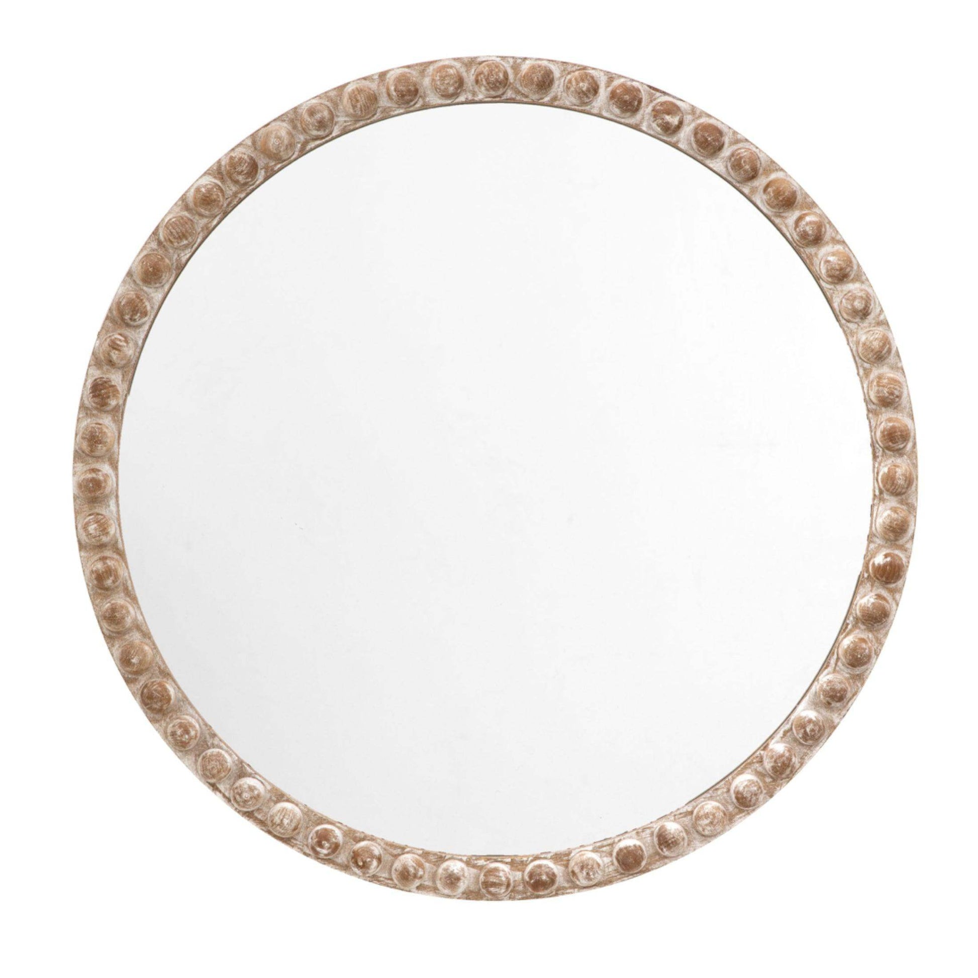 Rustic Weathered Round Mirror - choice of size - The Farthing