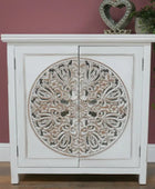 rustic cabinet in white