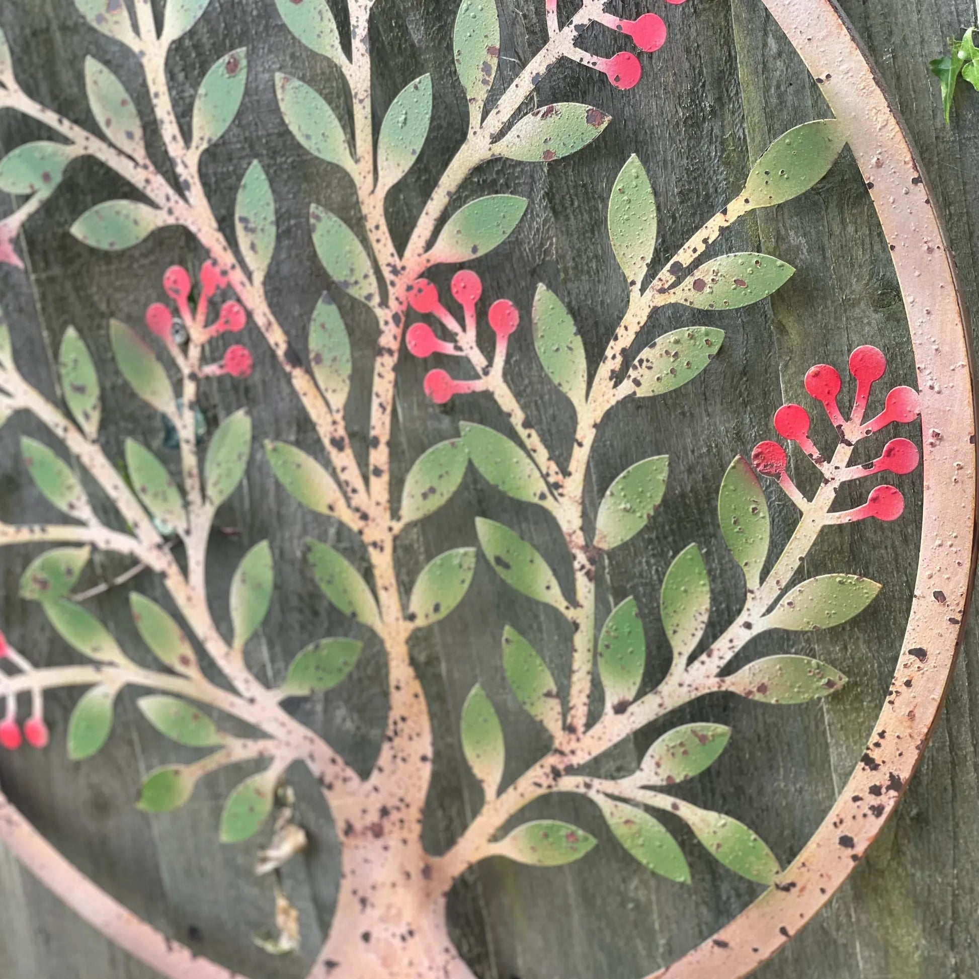 Rustic Metal Tree with Berries Wall Art 5