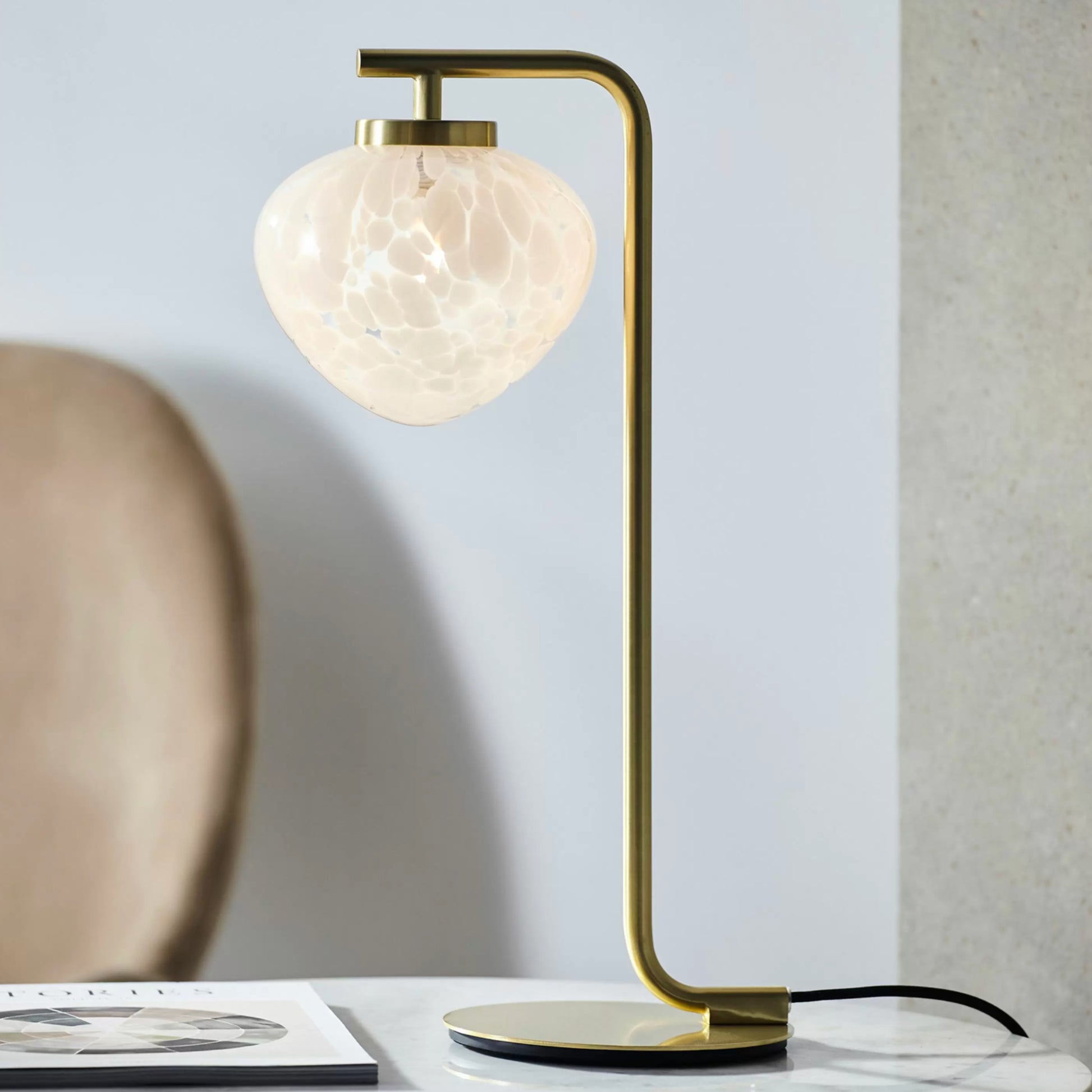 Satin Brass Art Deco Styled Table Lamp 4