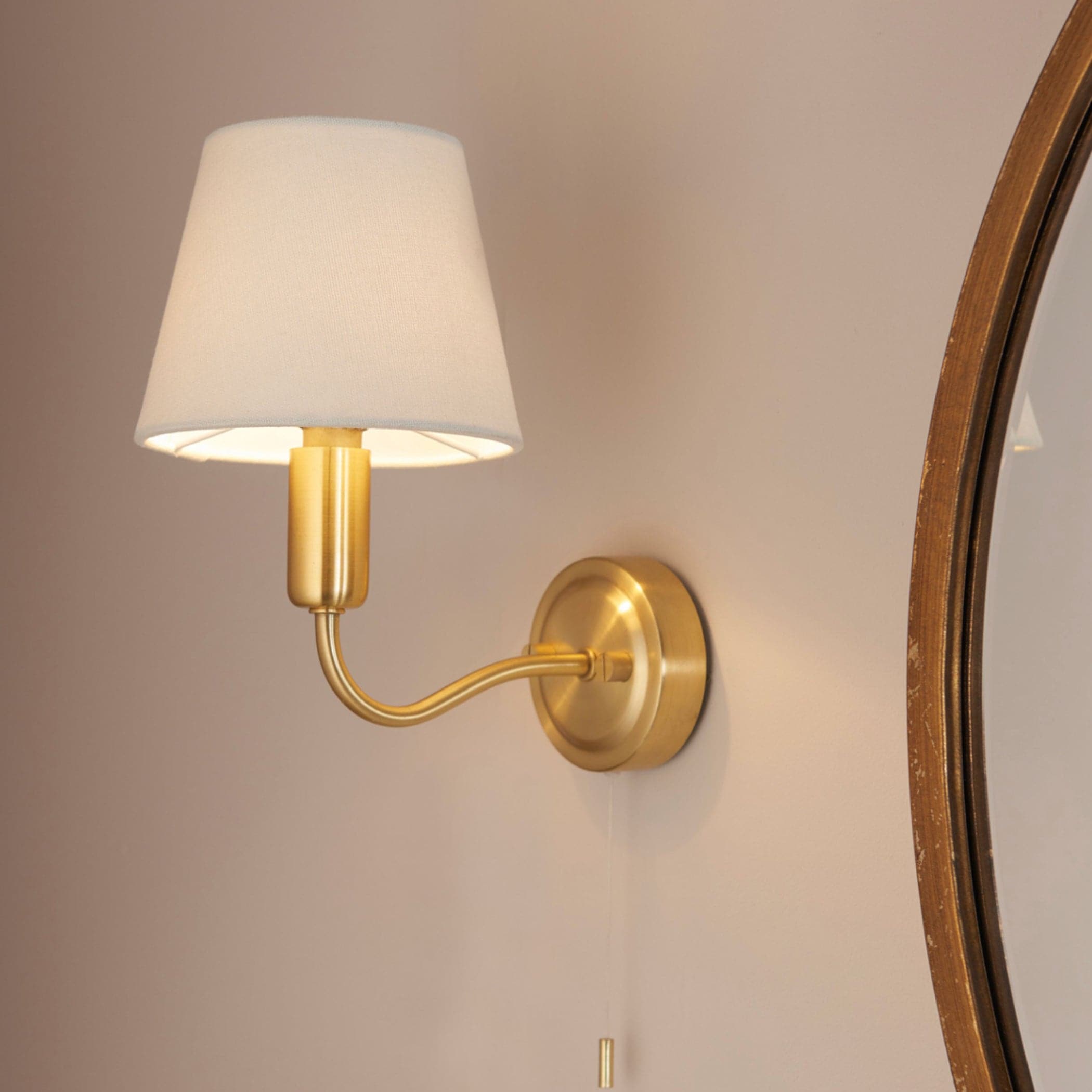 Satin Brass Avent Bathroom Wall Light 4