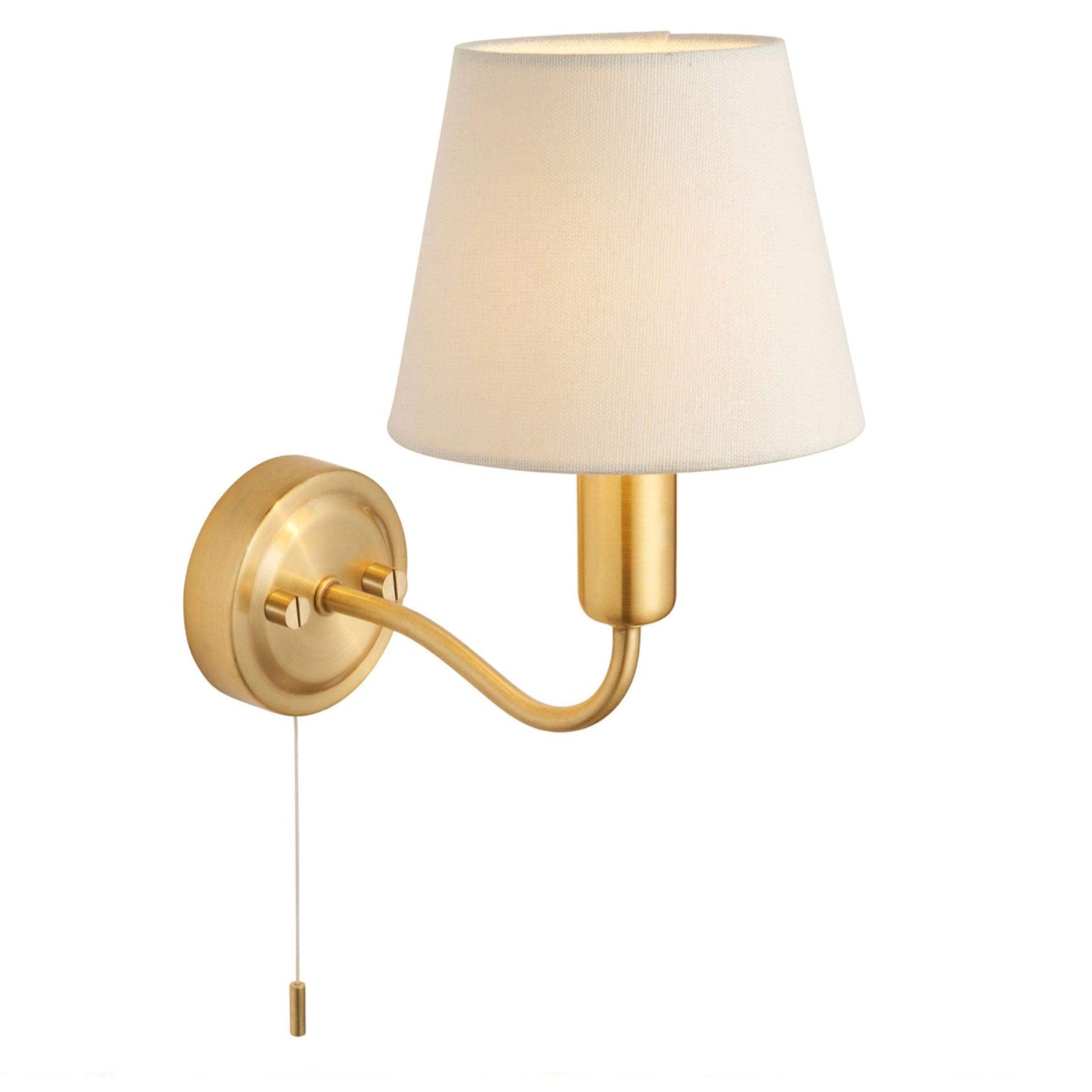 Satin Brass Avent Bathroom Wall Light - The Farthing