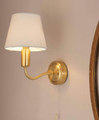 Satin Brass Avent Bathroom Wall Light - The Farthing