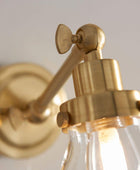 Satin Gold Bathroom Cone Wall Light - The Farthing