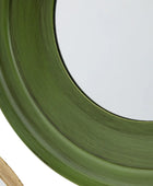 Close-up of a green circular object with a white background