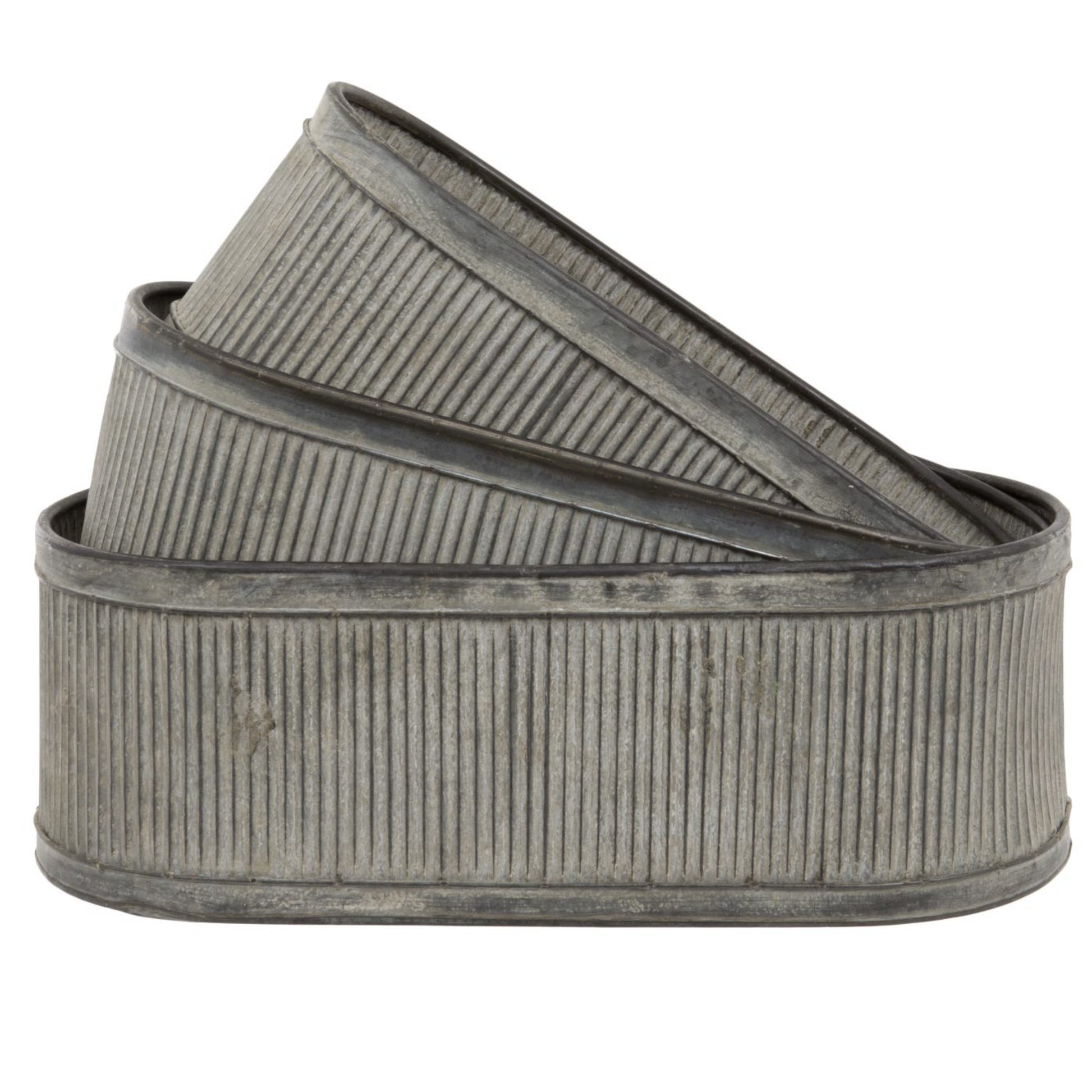 Metallic ribbed belt on a white background