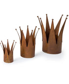 Set of 3 Rusty Crown Planters