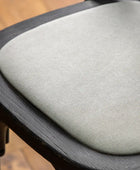 Set of Two Distressed Black Wood Cross Back Dining Chairs 22