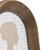 Wooden frame with silhouette and text background