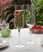 Set of 2 Etched Star Champagne Flutes 5