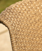 Set of 2 Faux Rattan Garden Dining Chairs