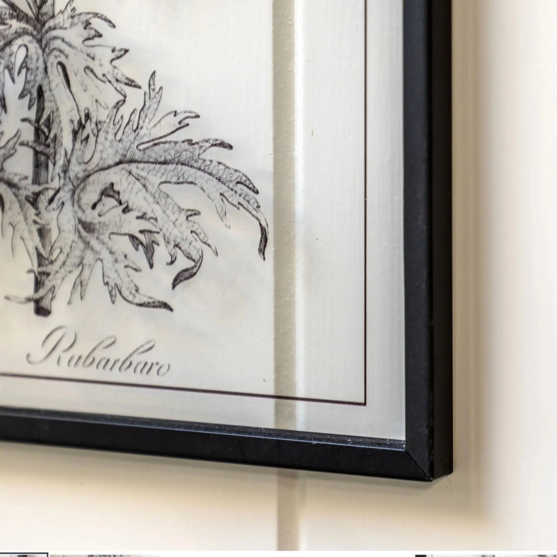 Set of 2 Foliage Prints On Glass | Farthing  4