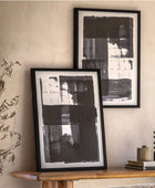 Set of 2 Framed Grayscale Abstract Prints 22