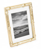 Set of 2 Gold Bamboo Photo Frames  - 5"x7"