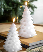 Set of 2 LED Festive Tree Candles 5