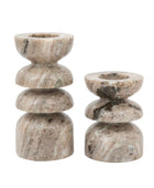 Set of 2 Marble Tea Light Holders 1