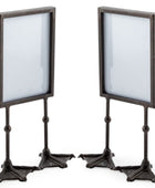 Set of 2 Portrait Antique Black Duck Feet Photo Frames 5"x7"