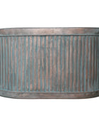 Set of 3 Copper Tone Fluted Planters 55