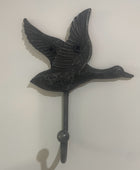 Set of 3 Distressed Black Flying Duck Wall Hooks 4