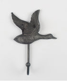 Set of 3 Distressed Black Flying Duck Wall Hooks 3