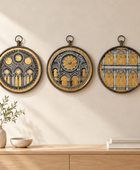 SET OF 3 METAL-FRAMED NEOCLASSICAL ARCHITECTURE WALL ART PRINTS