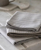 Set of 3 Grey Cotton Tea Towels 5