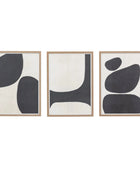 Set of 3 Organic Shapes Framed Canvases | Farthing  1