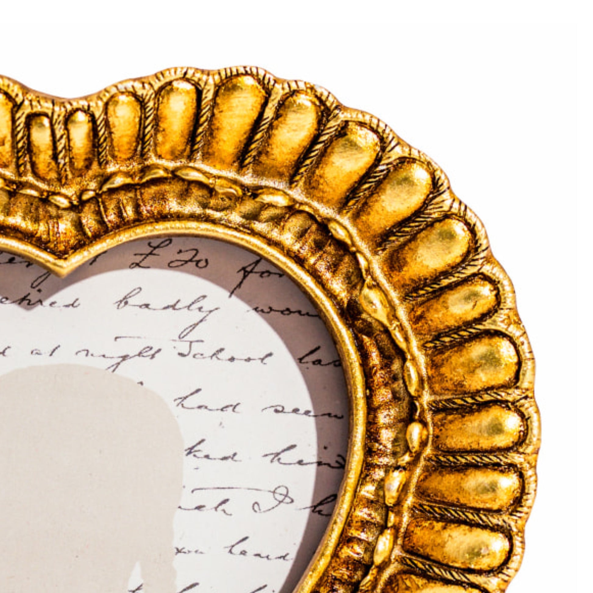 Gold decorative frame on a white background