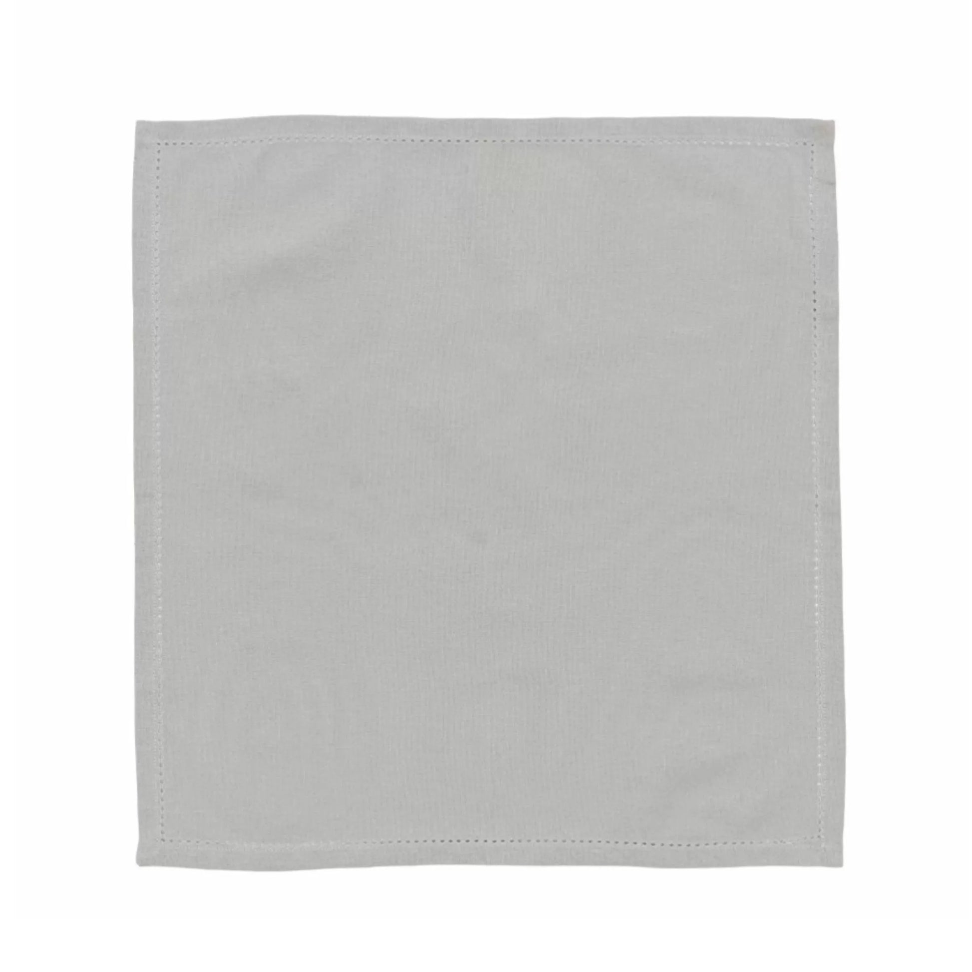 Set of 4 Dove Grey Cotton Napkins 1