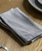 Set of 4 Dove Grey Cotton Napkins 4