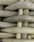 Close-up of woven wooden planks