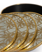 Set of 4 Mirrored Palm Tree Coasters 1