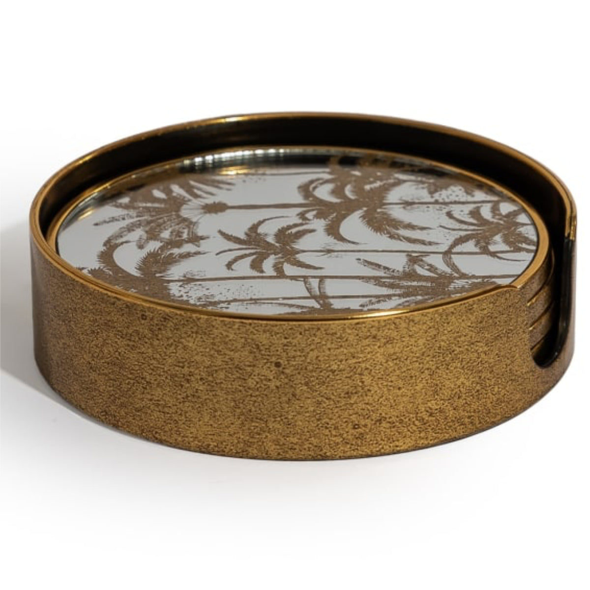 Set of 4 Mirrored Palm Tree Coasters 6
