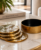 Set of 4 Mirrored Palm Tree Coasters