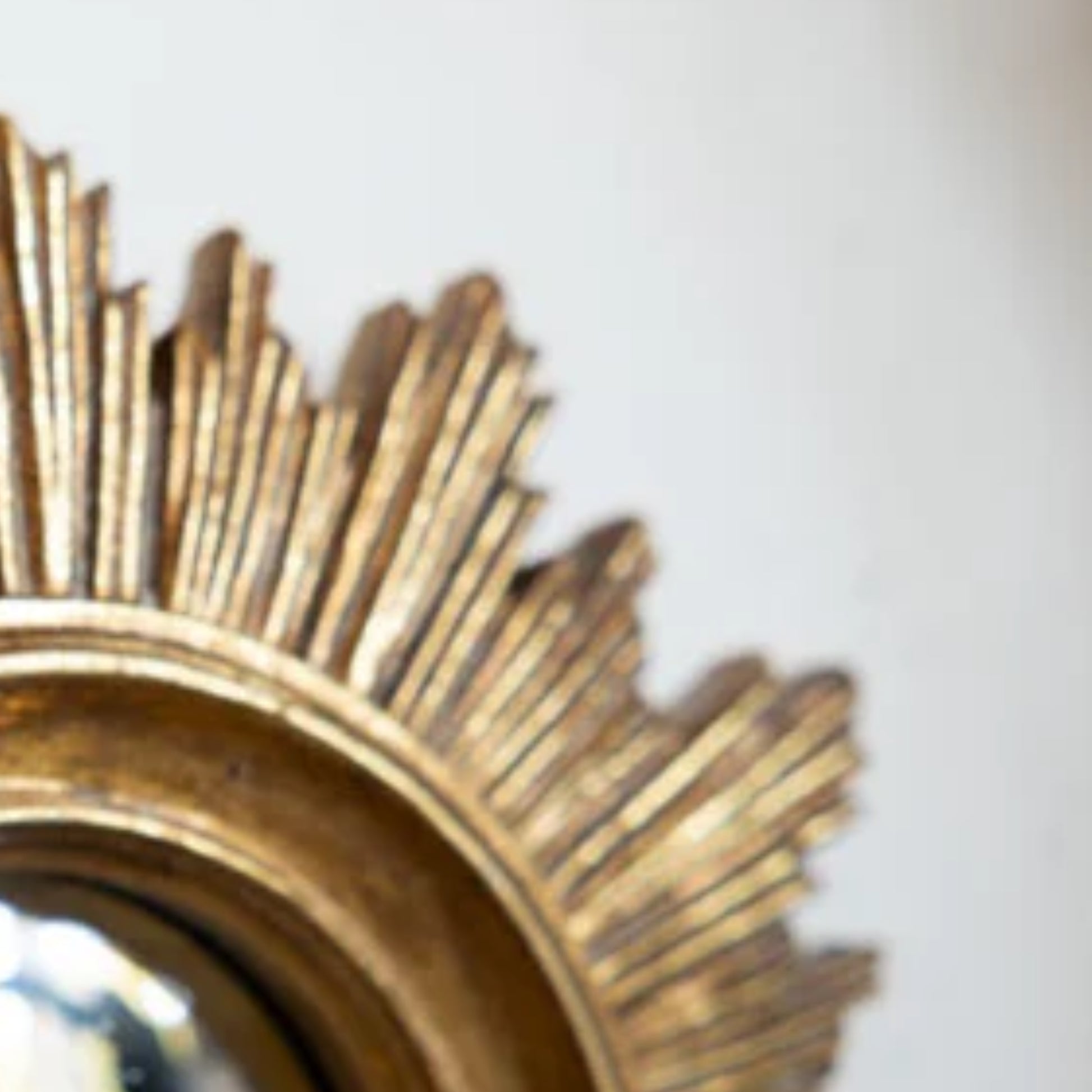 Set of 9 Sunburst Antique Gold Framed Mirrors 2
