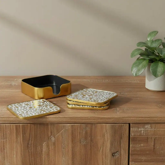 SetofLeopardPrintCoasters