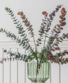 Set of Six Faux Green Eucalyptus Stems - The Farthing