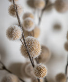 Set of Six Faux Ivory Pom Pom Stems 5