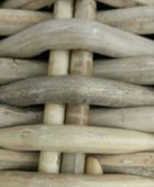 Close-up of woven wicker basket