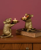 gold mice tea light holders at the farthing 