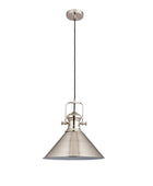 Shiny Nickel Cone Pendant Light - The Farthing