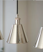 Shiny Nickel Shade 3 Pendant Light 5