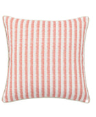 Showerproof Coral & Green Geometric Cushion 2